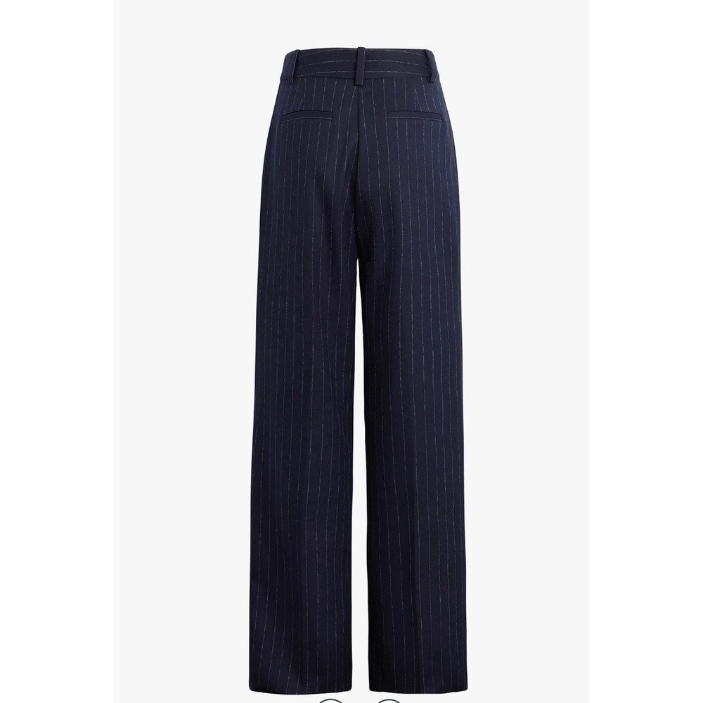 FAVORITE DAUGHTER The Favorite Pants in Navy Blue with White Pinstripes Size 10 - Picture 3 of 12